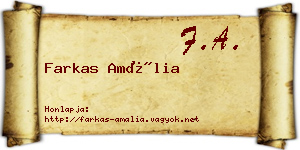 Farkas Amália névjegykártya