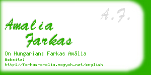 amalia farkas business card